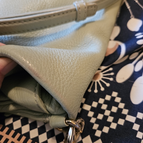 ♤ Kate Spade Mint Green Leather Fold-Over Crossbody Bag - Picture 16 of 16